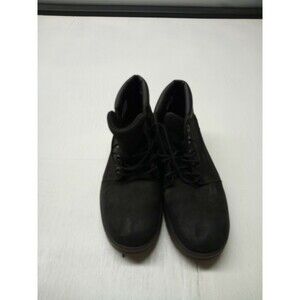 Timberland Mens Lace Up Boots Black Suede Ortholite Size 8.5 Ankle Height